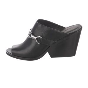 All Saints Shoes All Saints Ayita Leather Mule Wedge With